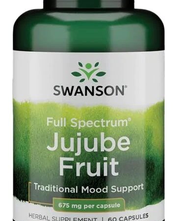 Flacon Swanson Jujube pour bien-être émotionnel.