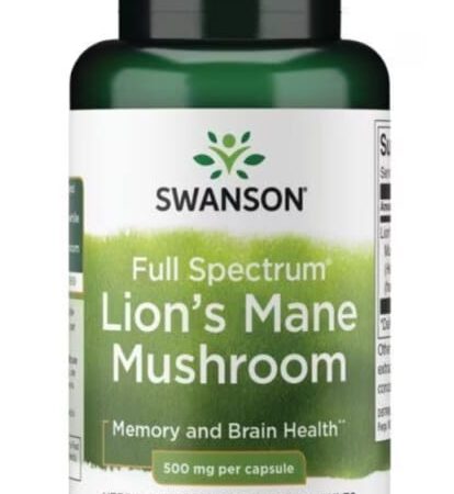 Flacon Swanson Lion's Mane Mushroom, complément santé.