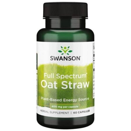 Bouteille Swanson Oat Straw capsules.