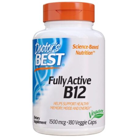 Pot de vitamine B12 entièrement active, vegan, complément alimentaire.