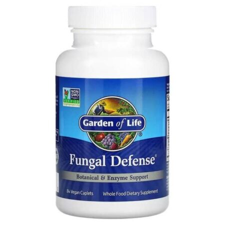 Flacon "Garden of Life" compléments anti-fongiques.