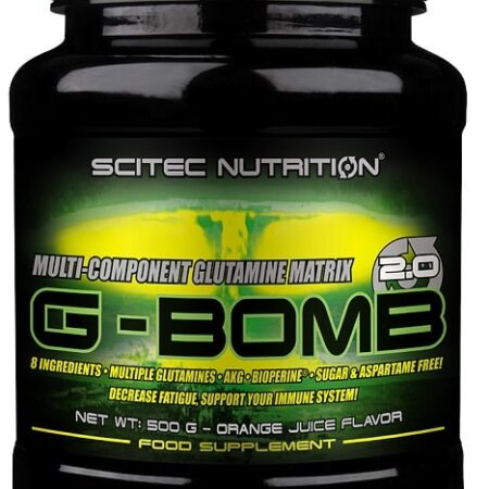 Pot de complément alimentaire G-BOMB, Scitec Nutrition.