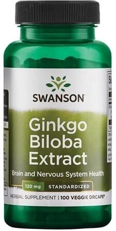 Flacon de complément Ginkgo Biloba Swanson.