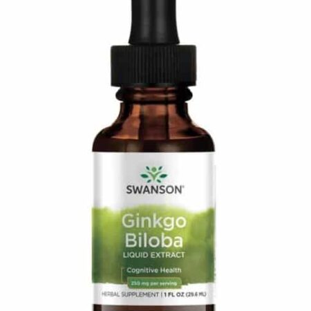 Flacon d'extrait liquide Ginkgo Biloba Swanson.