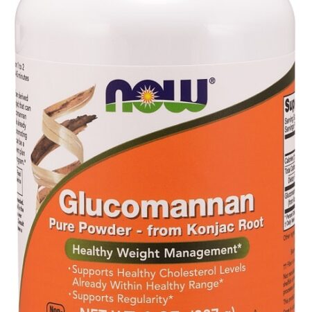 Pot de poudre glucomannane, complément alimentaire végétarien.