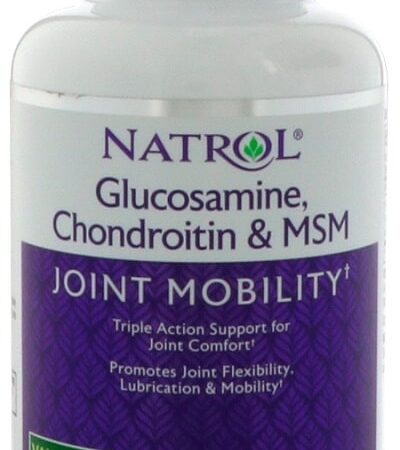 Flacon Natrol Glucosamine pour mobilité articulaire.