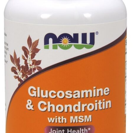 Flacon de glucosamine et chondroïtine Now, 90 capsules.