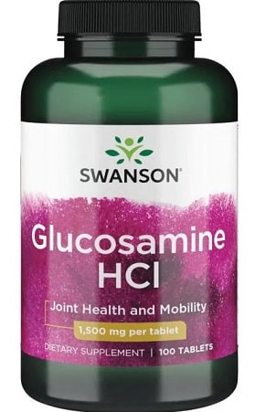 Flacon de glucosamine Swanson pour articulations et mobilité.