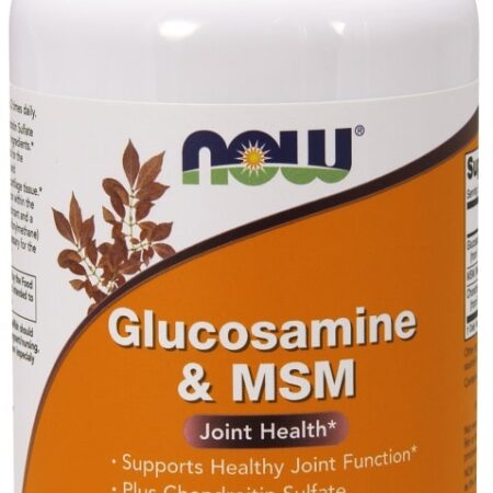 Flacon de Glucosamine et MSM pour articulations.