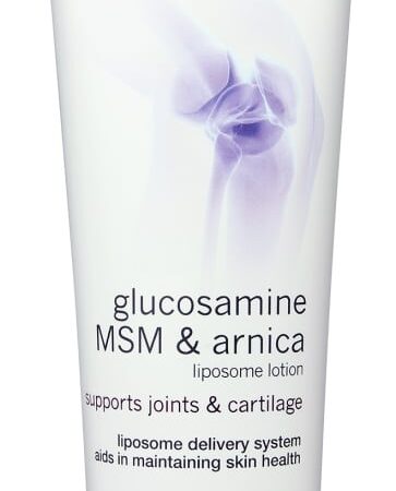 Lotion articulaire à la glucosamine, MSM et arnica.