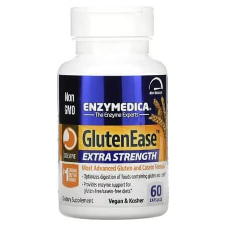Supplément digestif GlutenEase extra fort, 60 capsules.