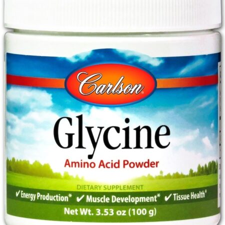 Pot de poudre d'acide aminé Glycine.