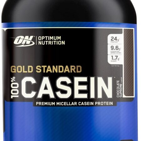 Pot de protéine caséine Gold Standard.