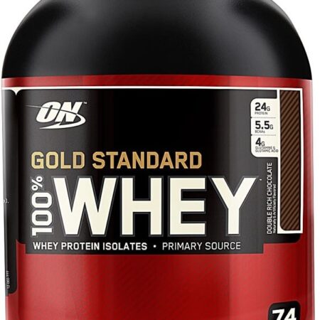 Pot de protéine Whey, complément sportif.