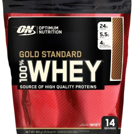 Paquet de protéines whey Gold Standard.