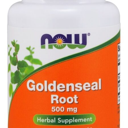 Flacon de complément alimentaire Goldenseal, 50 capsules.