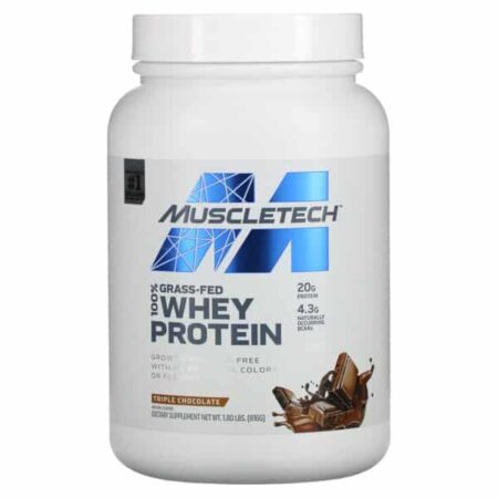 Pot de protéine whey triple chocolat MuscleTech.