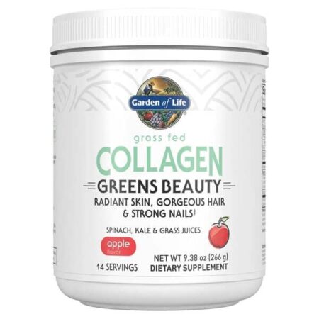 Pot de collagène beauté, complément alimentaire, saveur pomme.