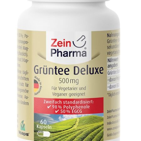 Flacon de gélules Grüntee Deluxe Zein Pharma.