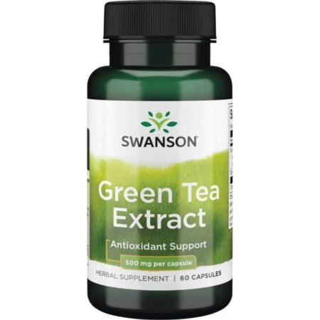 Flacon d'extrait de thé vert Swanson, complément antioxydant.