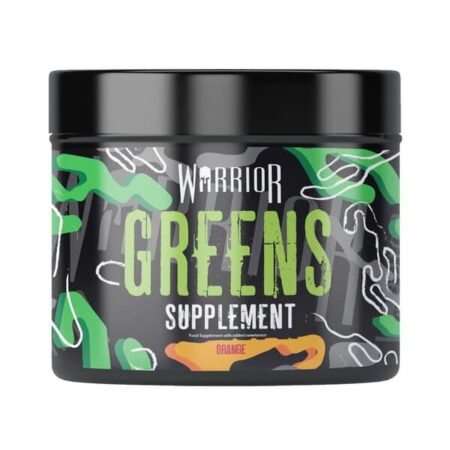 Pot de complément alimentaire Warrior Greens, orange.