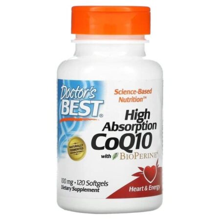 Flacon Doctor's Best CoQ10 avec BioPerine, supplément.