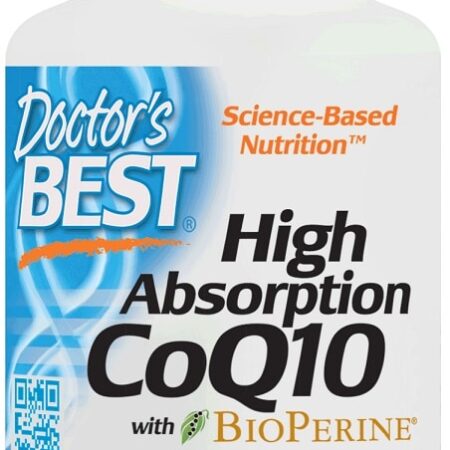 Flacon de supplément CoQ10 haute absorption, Doctor's Best.