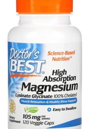 Flacon de magnésium haute absorption Doctor's Best.