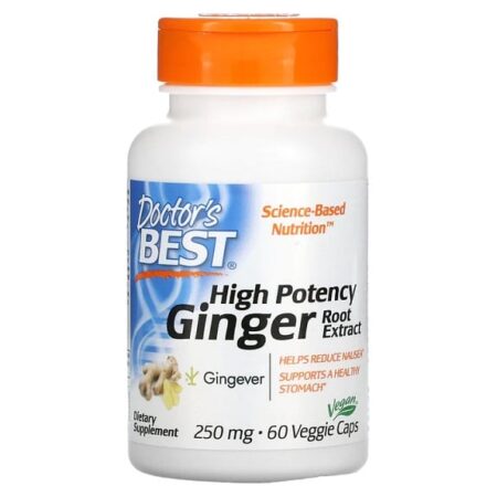 Flacon de supplément alimentaire au gingembre, Doctor's Best.