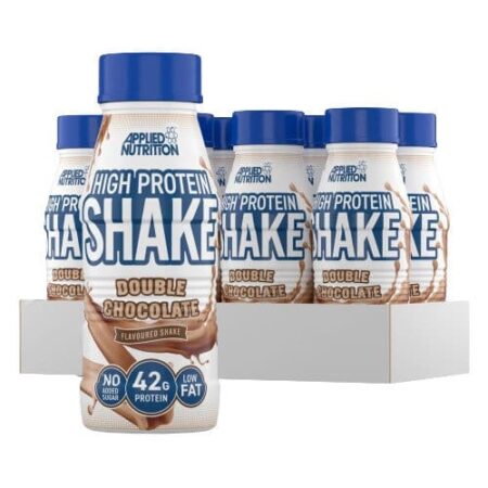 Shakes protéinés chocolat, nutrition sportive.