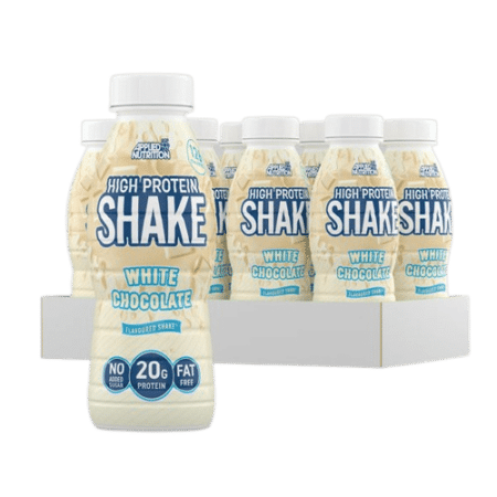 Shakes protéinés chocolat blanc, pack de six.