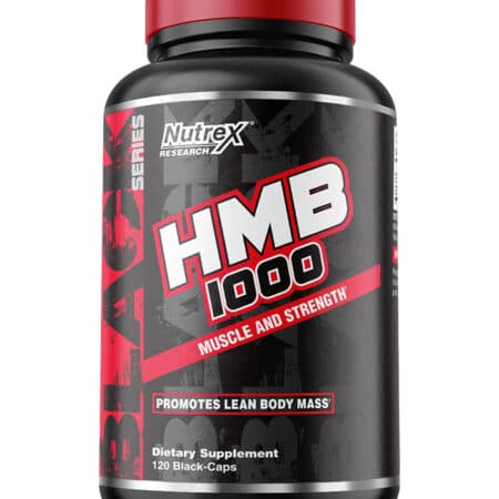 Pot de complément alimentaire HMB 1000 pour muscles.