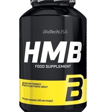 Pot de complément alimentaire HMB, 350 capsules.