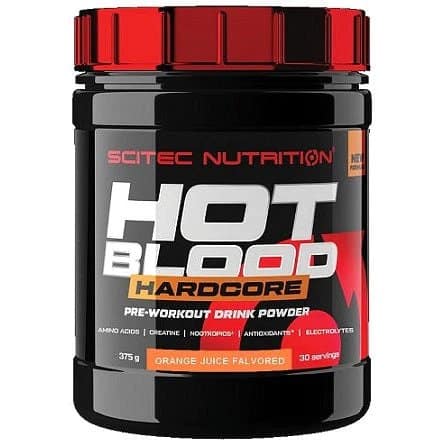 Pot de pré-entraînement Hot Blood, Scitec Nutrition.
