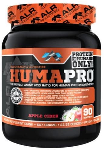 Pot de protéines HumaPro, saveur cidre de pomme.