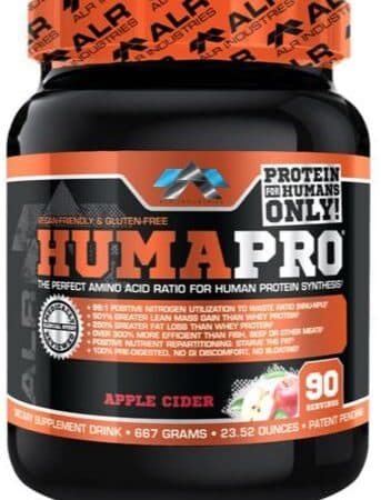 Pot de protéines HumaPro, saveur de cidre de pomme.