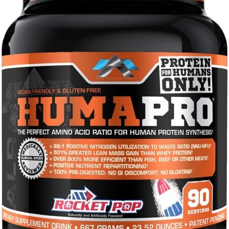 Pot de protéines véganes HumaPro, complément alimentaire.