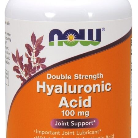 Supplément acide hyaluronique 100mg, végétarien, flacon blanc.