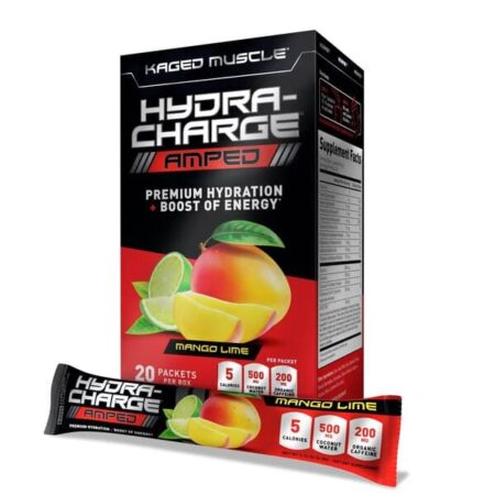 Hydra-Charge supplément hydratation et énergie, saveur mangue-citron.