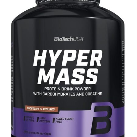 Pot de protéine Hyper Mass, chocolat, créatine.