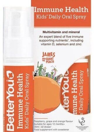 Immune Health Kid's Daily Oral Spray, Raspberry, Grape & Orange - 25 ml.