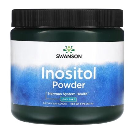 Pot de poudre d'Inositol Swanson, santé nerveuse.