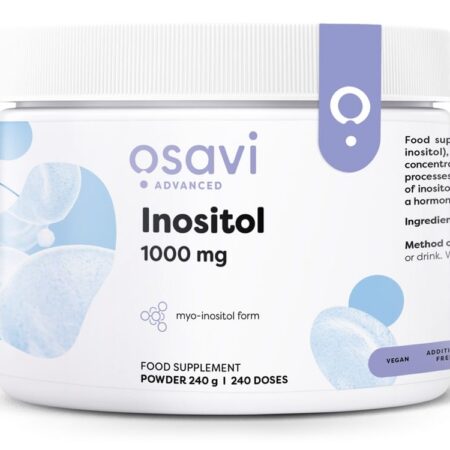 Pot de complément alimentaire Inositol 1000 mg vegan.