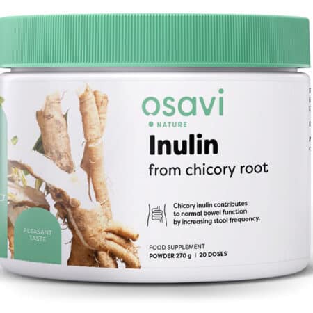 Pot d'inuline d'origine naturelle de chicorée.