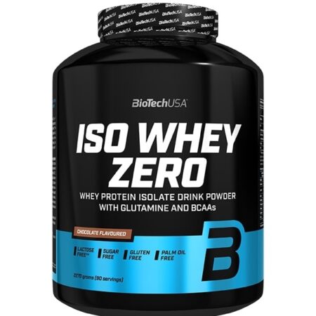 Pot de protéines ISO WHEY ZERO chocolat.