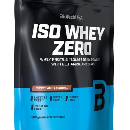 Paquet de protéine Iso Whey Zero, saveur chocolat.