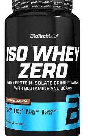 Pot de protéine Whey isolée, chocolat.