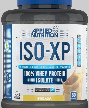 Pot de protéine whey ISO-XP banane.