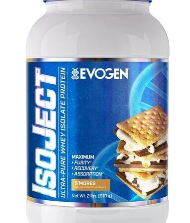 Protéine isolée IsoJect, saveur S'mores, supplément musculation