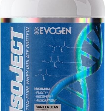 Pot de protéines ISOJECT vanille Evogen.